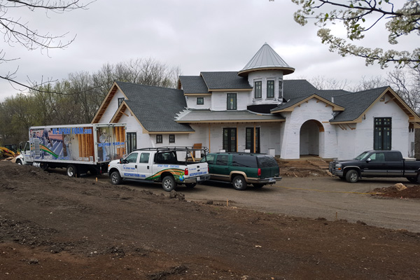 new home receiving residential spray foam insulation
