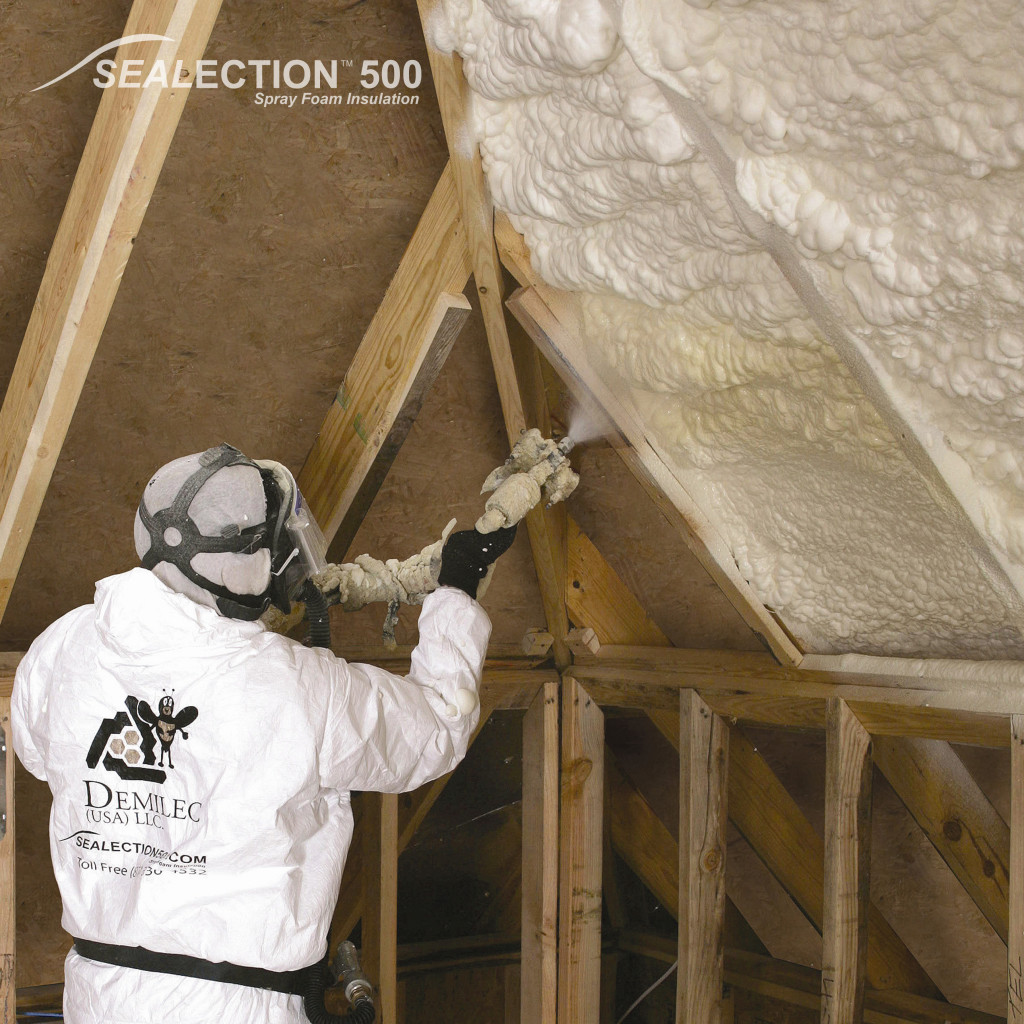Demilec spray foam provides attic insulation Kansas City
