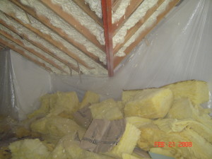 Roof underside attic insulation Kansas City