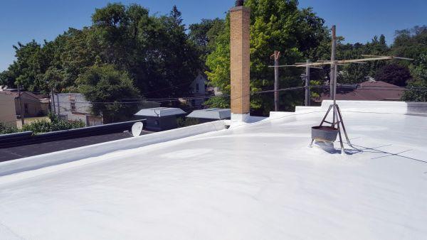 spray foam fully covered on roof
