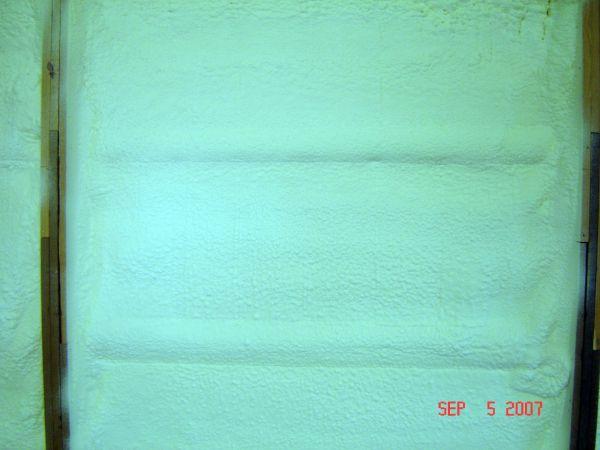 closeup of spray foam texture