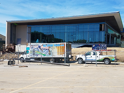 kc spray foam insulation truck onsite